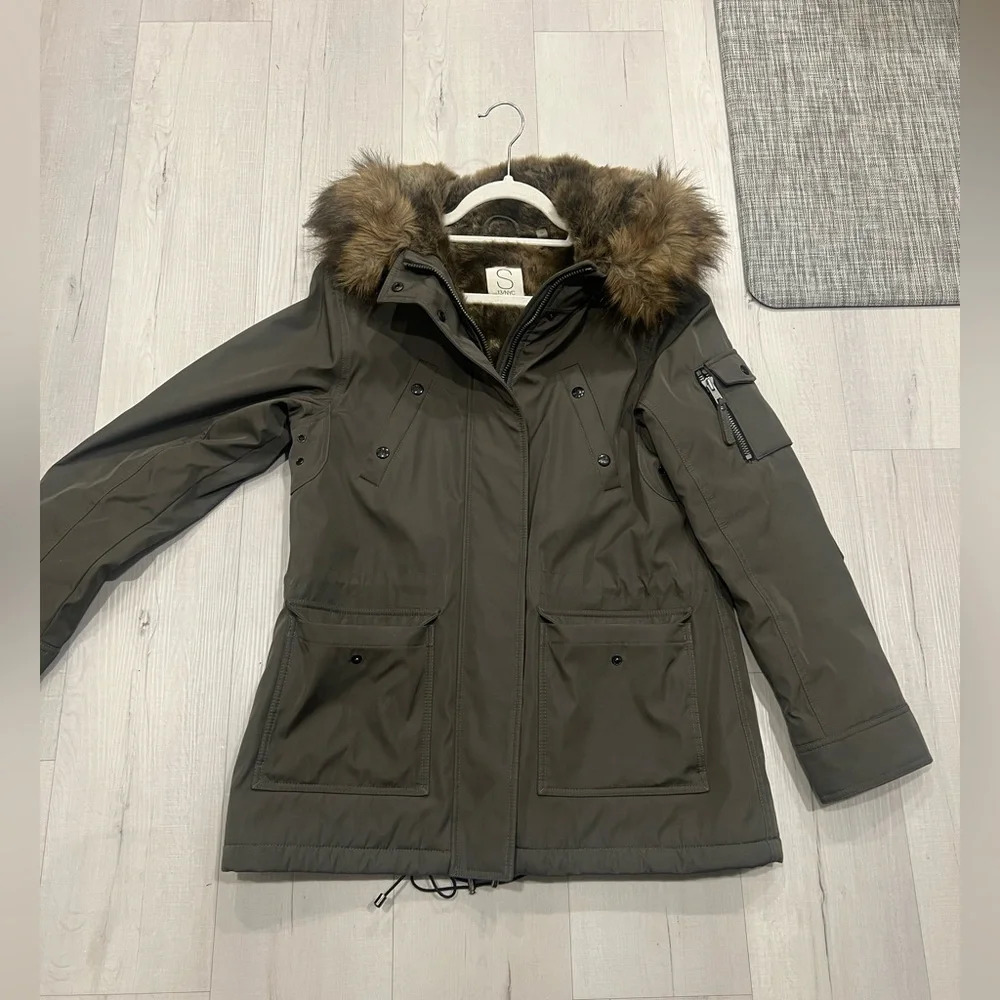 SAM -S13NYC  green winter coat. Size M - Picture 1 of 5